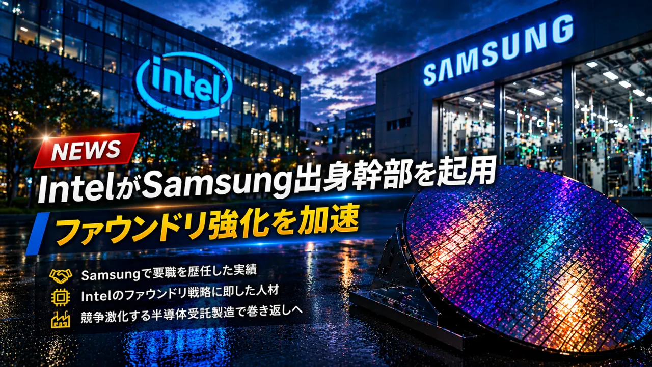 インテル、サムスン幹部を引き抜きFoundryサービス強化へ